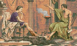 Tấm vải nghi là áo choàng tím huyền thoại của Alexander Đại đế